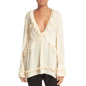 IRO Victoriana Ruffle Blouse 36